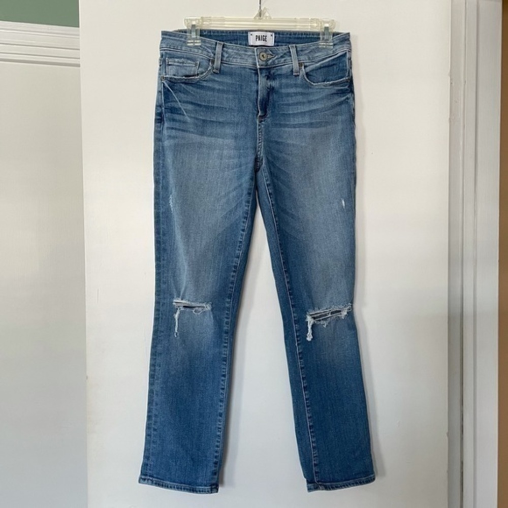 Paige Brigitte distressed jeans straight leg size 26